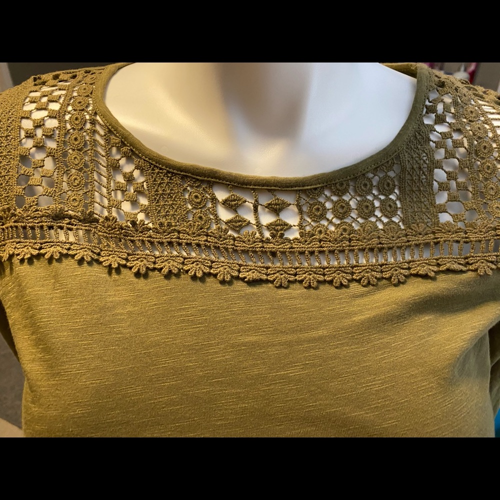 Brand new Dressbarn Olive top